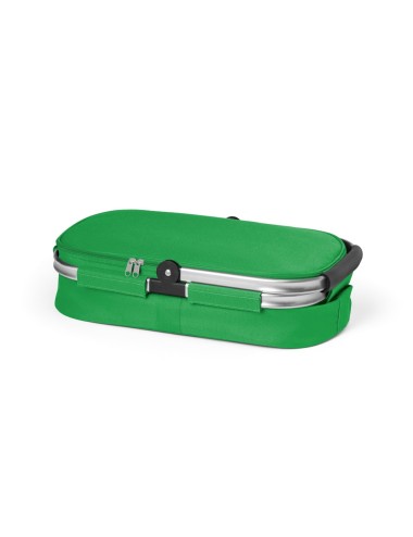 Panier pique-nique pliable en 600D. Contient une double fermeture et un intérieur doublé. Panier avec structure en aluminium amo