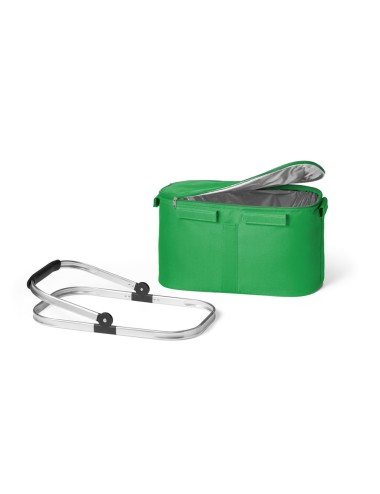 Panier pique-nique pliable en 600D. Contient une double fermeture et un intérieur doublé. Panier avec structure en aluminium amo