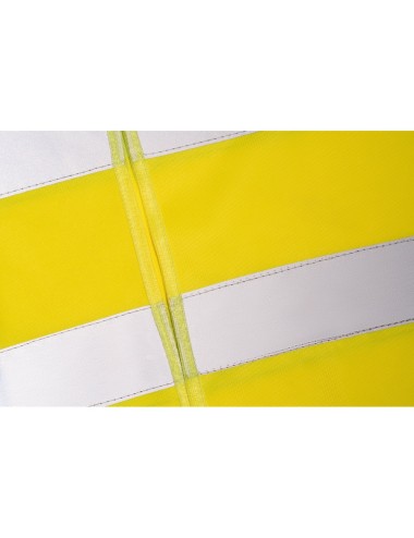 Gilet haute visibilité 100% polyester certifié norme EN ISO 20471 classe 2. Gilet réfléchissant avec 2 bandes réfléchissantes ho