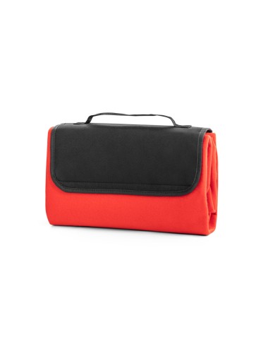 Couverture polaire (180 g/m²) doublée en EPE, avec visière en 600D et poignée de transport. 1450 x 1200 mm | Dépliée: 330 x 230 