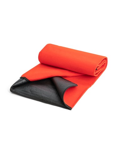 Couverture polaire (180 g/m²) doublée en EPE, avec visière en 600D et poignée de transport. 1450 x 1200 mm | Dépliée: 330 x 230 