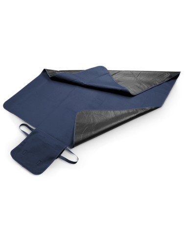 Couverture polaire (160 g/m²) doublée en EPE, avec poignée et sangle réglable. 1500 x 1200 mm | Plié: ø150 x 315 mm