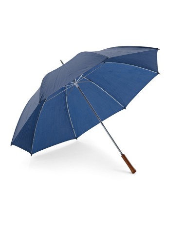 Parapluie de golf en polyester 190T et poignée en bois. Ouverture manuelle. ø1270 x 965 mm