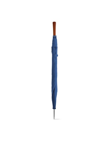 Parapluie de golf en polyester 190T et poignée en bois. Ouverture manuelle. ø1270 x 965 mm