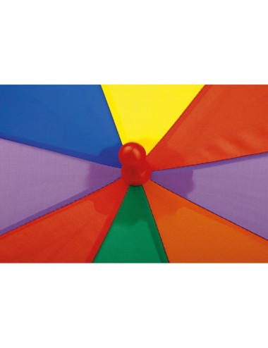 Parapluie coloré en polyester avec ouverture manuelle et poignée en EVA. ø680 x 550 mm