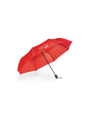 Parapluie pliable (en 3 sections) en polyester 190T et a une ouverture automatique. Disponible dans une large gamme de couleurs.