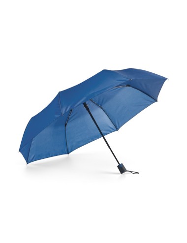 Parapluie pliable (en 3 sections) en polyester 190T et a une ouverture automatique. Disponible dans une large gamme de couleurs.