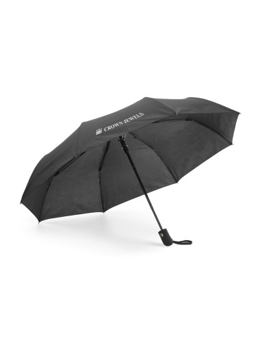 Parapluie pliable en 190T et poignée caoutchoutée. Ce produit est pliable en 3 parties et coupe-vent avec ouverture automatique.