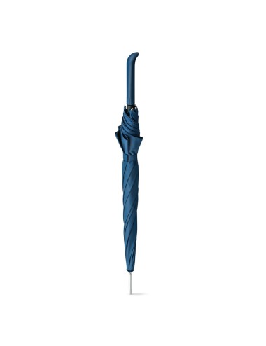 Parapluie en pongé 190T, baleines en fibre de verre, manche en aluminium et poignée caoutchoutée. Parapluie coupe-vent avec ouve