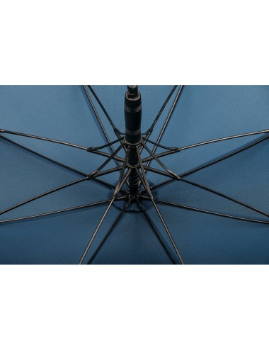 Parapluie en pongé 190T, baleines en fibre de verre, manche en aluminium et poignée caoutchoutée. Parapluie coupe-vent avec ouve