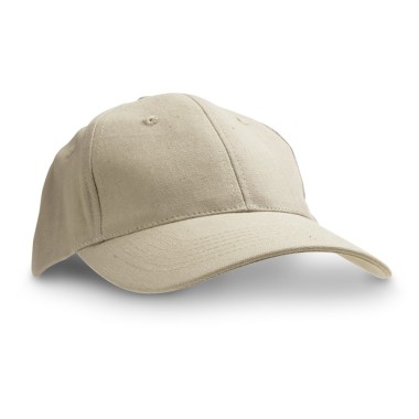 Casquette 100% coton canevas avec 6 panneaux et trous d'aération (220 g/m²). Ajustable avec boucle en métal. Taille: 580 mm