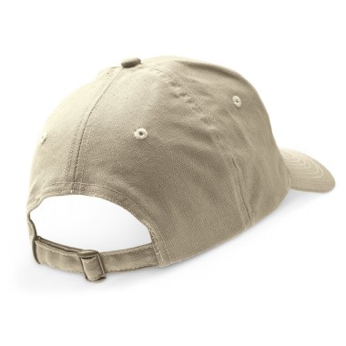 Casquette 100% coton canevas avec 6 panneaux et trous d'aération (220 g/m²). Ajustable avec boucle en métal. Taille: 580 mm