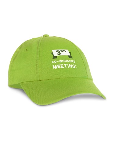 Casquette en polyester (160 g/m²) avec 6 panneaux et trous de ventilation. Fermeture velcro ajustable. Taille: 580 mm