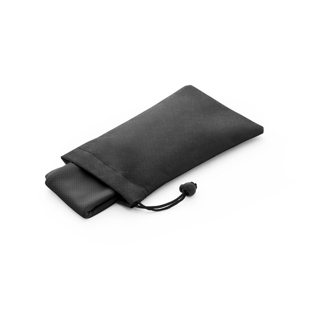 Serviette de sport rafraichissante en rPET. Serviette réutilisable, lavable en machine Serviette: 300 x 800 mm | Housse: 100 x 2