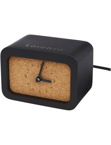 Horloge de bureau Momento en calcaire à chargement sans fil