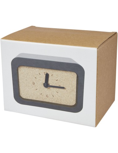 Horloge de bureau Momento en calcaire à chargement sans fil