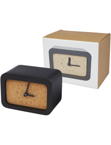 Horloge de bureau Momento en calcaire à chargement sans fil