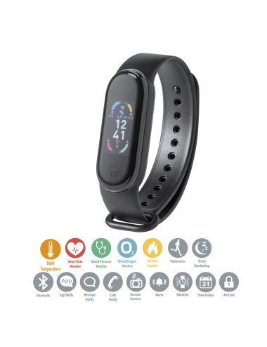 Bracelet Connecté Intelligent – Modèle Générique Avec écran 18 Mm (caoutchouc, Compatible Divers OS)
