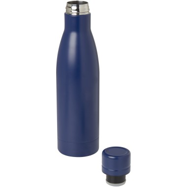 Bouteille isotherme Vasa en acier inoxydable recyclé certifié RCS de 500 ml avec isolation par le vide et couche de cuivre