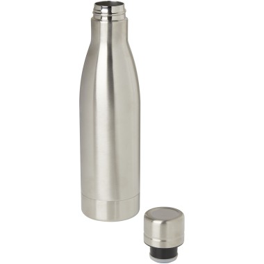 Bouteille isotherme Vasa en acier inoxydable recyclé certifié RCS de 500 ml avec isolation par le vide et couche de cuivre