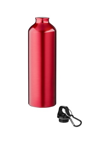 Bouteille d'eau Oregon de 770 ml en aluminium recyclé certifié RCS avec mousqueton