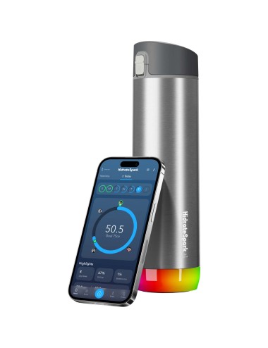 Bouteille d'eau intelligente HidrateSpark® PRO en acier inoxydable et isolation par le vide de 620 ml