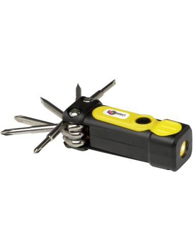 Jeu de tournevis Octo 8-en-1 RCS en plastique recyclé avec torche