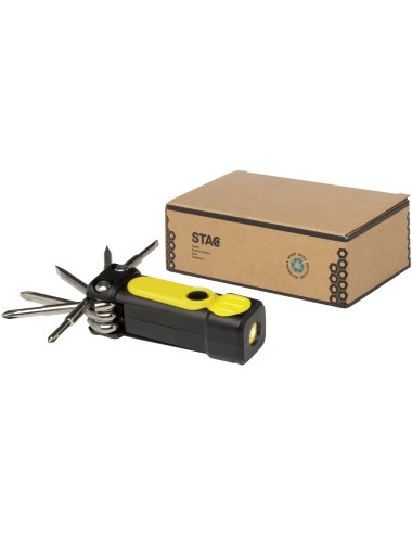 Jeu de tournevis Octo 8-en-1 RCS en plastique recyclé avec torche