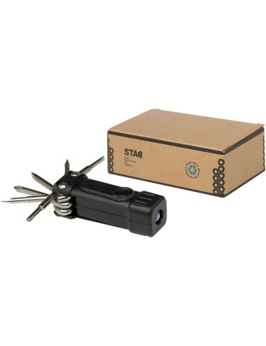 Jeu de tournevis Octo 8-en-1 RCS en plastique recyclé avec torche