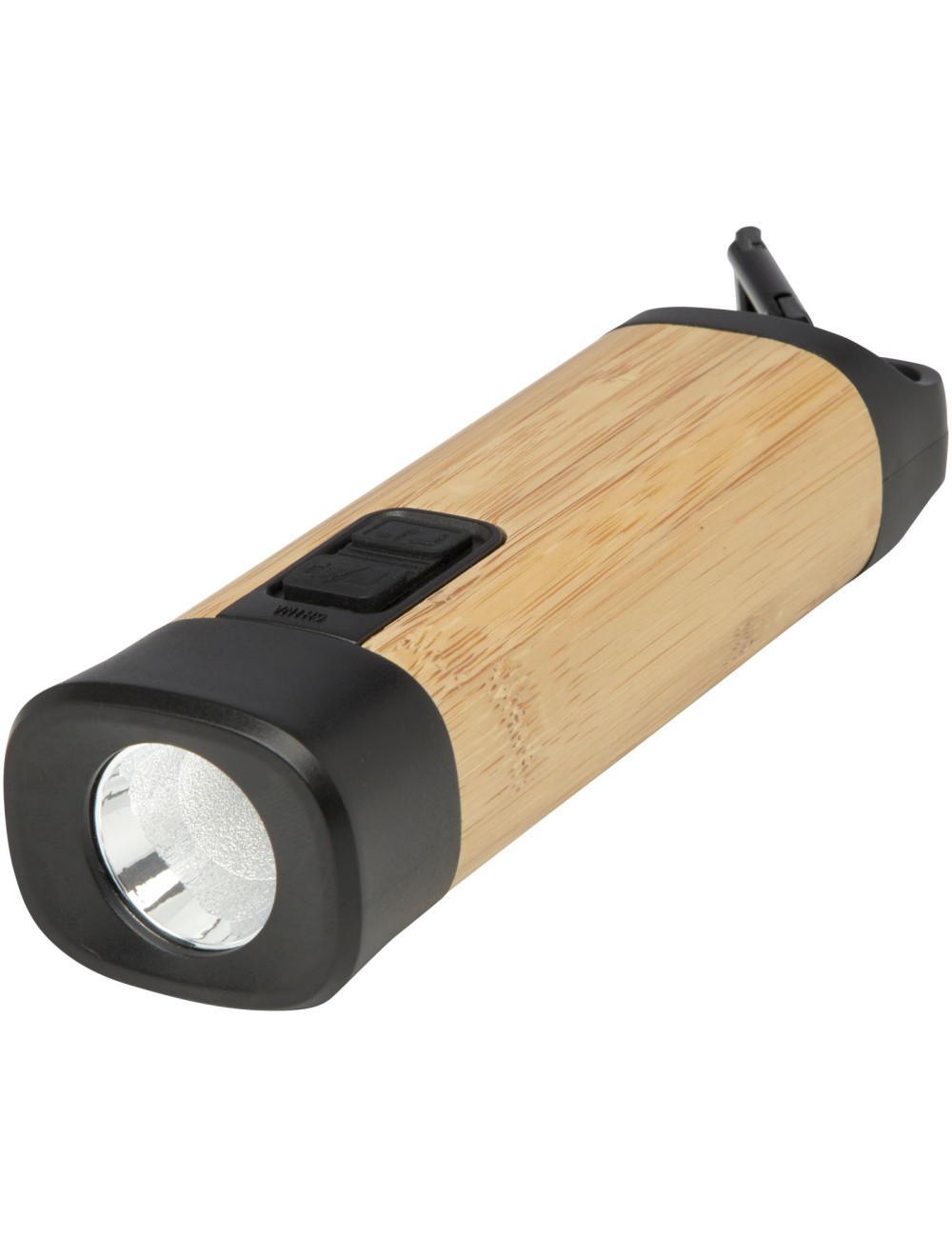 Torche en plastique recyclé avec mousqueton Kuma en bambou/RCS