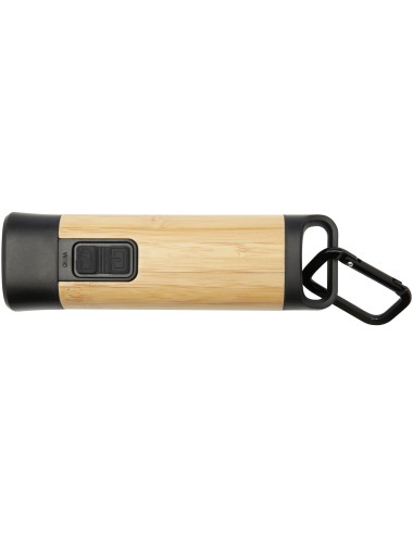 Torche en plastique recyclé avec mousqueton Kuma en bambou/RCS