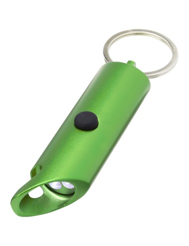 Lumière LED IPX Flare en aluminium recyclé et ouvre-bouteille avec porte-clés