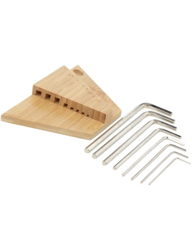 Trousse à outils Allen en bambou à clé hexagonale