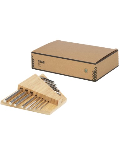 Trousse à outils Allen en bambou à clé hexagonale