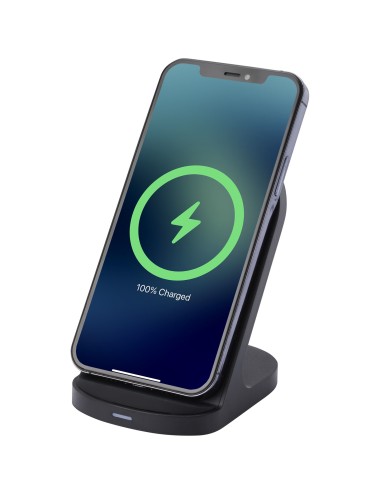 Socle de charge sans fil Loop de 15 W à double bobine en plastique recyclé certifié RCS