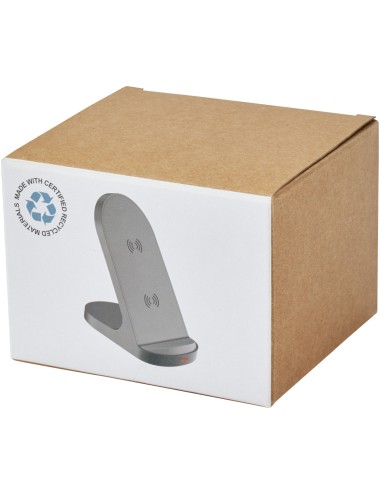 Socle de charge sans fil Loop de 15 W à double bobine en plastique recyclé certifié RCS