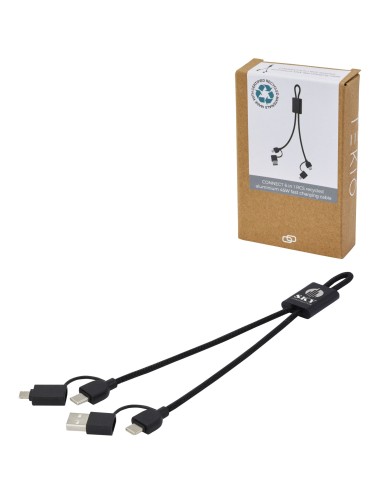 Câble de charge rapide Connect 6-en-1 de 45 W en aluminium recyclé certifié RCS