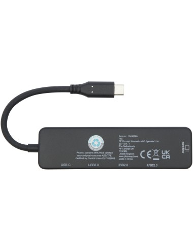 Adaptateur multimédia en plastique recyclé Loop RCS USB 2.0-3.0 avec port HDMI
