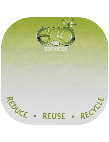 Notes adhésives recyclées Sticky-Mate® de forme carrée avec coins arrondis